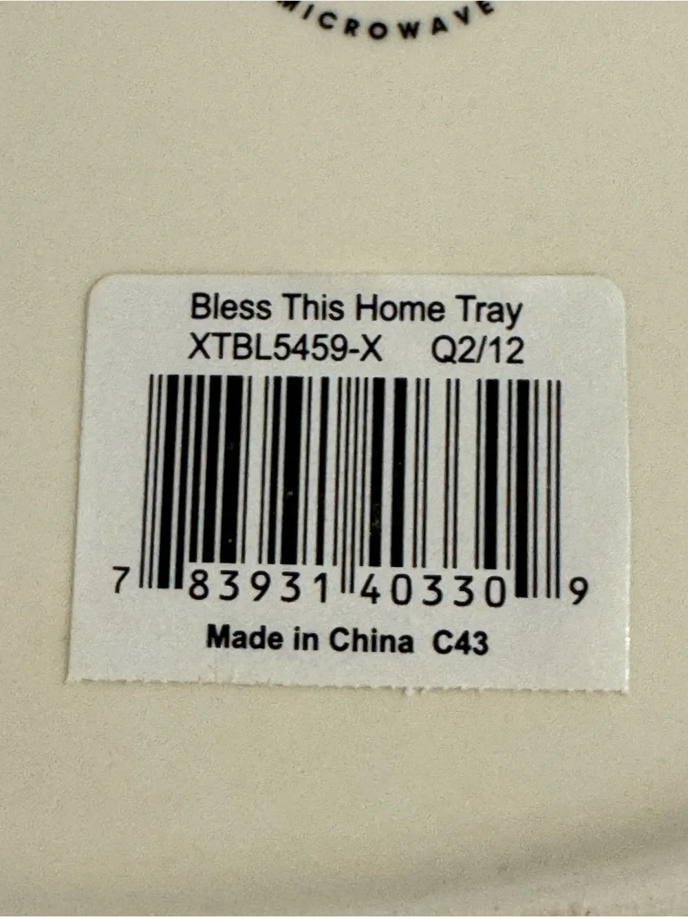 Spode Cream and Green 'Bless This Home' Holiday Serving Platter